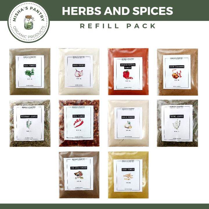 HERBS AND SPICES REFILL PACKS 40G TO 50G Lazada PH