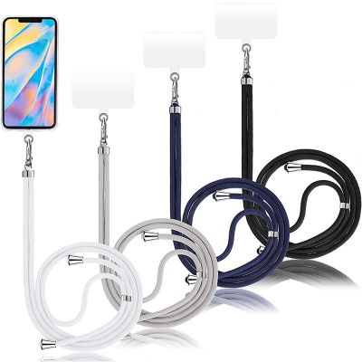 Tali gantungan ponsel Universal Kalung telepon genggam Universal dapat disesuaikan tali leher telepon rantai panjang untuk iPhone Samsung Mi Lanyard