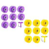 8 Pack 32 x 58mm 82A Roller Skate Wheels with Bearing,with Multi-Function Skateboard Roller Skating Accessories