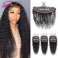 Kinky Curly Closure 5x5 Lace Closure Human Hair Closure 6x6 Cosure Brazilian Hair Transparent Lace Closure 13x4 Lace Frontal