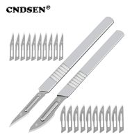 【YF】 Carbon Steel Carving Metal Scalpel Handle 11  23  Blades Cutting Tool PCB Repair Animal Surgical