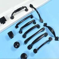 【LZ】♨✶  Cabinet Pulls Black Drawer Knobs  Furniture Handles Dresser Knobs 96/128mm Drawer Handles Modern Door Knob for Kitchen