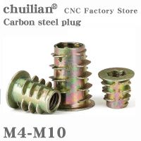 10/ 20pcs Zinc Alloy Hexagon Hex Socket Head Embedded Wood Insert Nut Flanged Hex Drive Head Furniture Nut M4 M5 M6 M8 M10