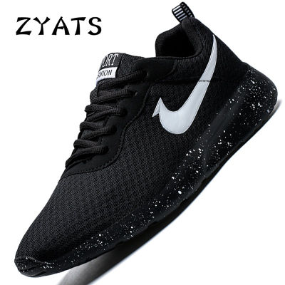 ZYATS รองเท้าวิ่งกีฬาผู้ชายใหม่รองเท้าผ้าใบแฟชั่น Kasut Lelaki Grey