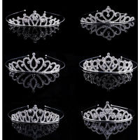 มงกุฎคาดผม Crown Tiara ประดับคริสตัล เพชร พลอยเทียม เครื่องประดับผมแฟชั่น