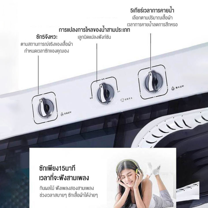 การอัพเกรดความจุ-เครื่องซักผ้า-เครื่องซักผ้ากึ่งอัตโนมัติ-13-kg-ถังคู่-เครื่องซักผ้า-เครื่องซักผ้า2ถัง-ครัวเรือน-ตัวเครื่องกันสนิม-ความจุถังหมุนได้-โนมัติถังคู่ความจุขนาดใหญ่