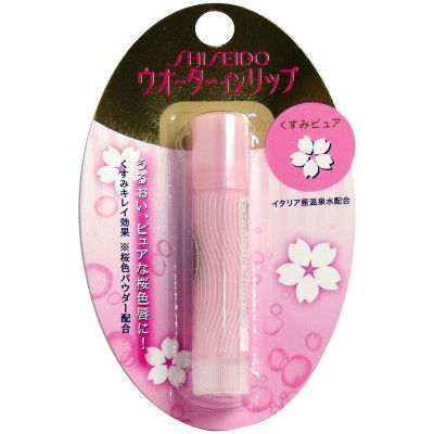 ลิปบำรุงริมผีปาก Shiseido Water In Lip Sakura Medicated Natural Care  สีชมพู ของแท้จากญี่ปุ่น 3.5 g