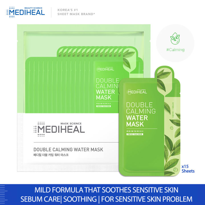 Mediheal Daily Solution - Double Calming Water Mask Pack 15sheets ...