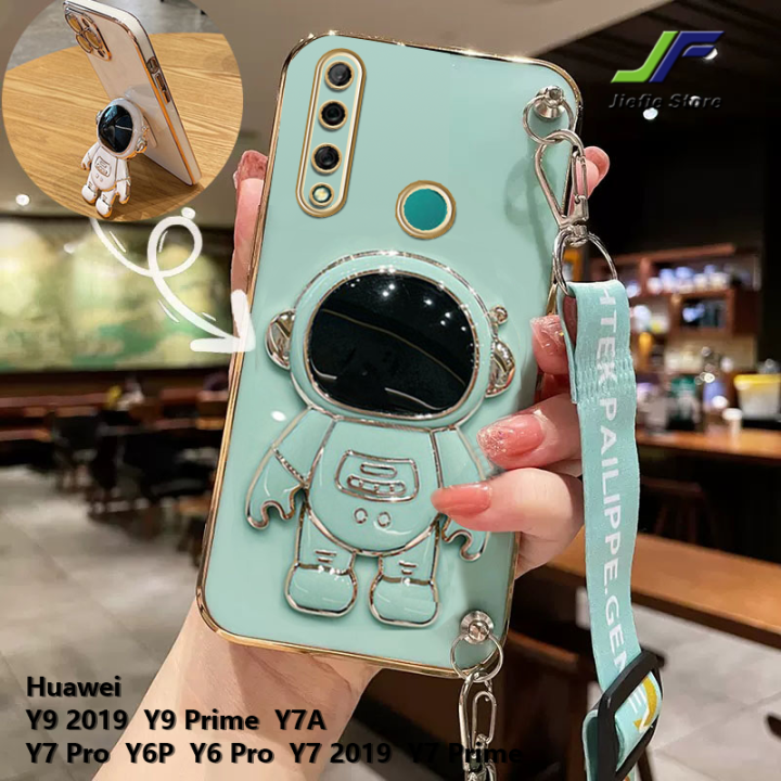 jiefie-กรณี-huawei-y9-2019-y9-prime-y7a-y7-pro-y6p-y6-pro-y7-2019-y7-prime-ใหม่การ์ตูนนักบินอวกาศโทรศัพท์กรณีแฟชั่น-chrome-soft-tpu-ปกหลัง-วงเล็บ