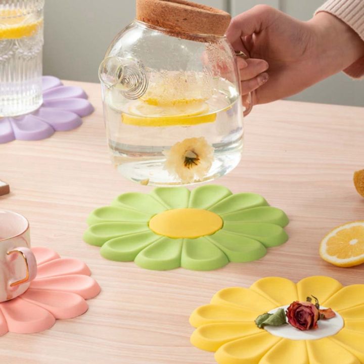 flower-heat-resistant-silicone-mat-drink-cup-coasters-non-slip-pot-holder-table-placemat-kitchen-accessories-5pcs