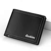 New Mens Premium Leather Short Wallet Soft Exterior Two -fold Horizontal Money Clip Multi Function ID Credit Card Holder
