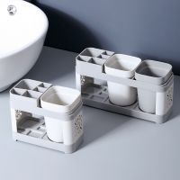 Household Toothbrush Holder Bracket Plastic Cup Holder Rack Bathroom Toothpaste Storage Rack Toothbrush Box Bathroom Tools [NEW]