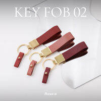 Key fob สายหนังวัวแท้ อะไหล่สีทอง แจ้งสีในแชท