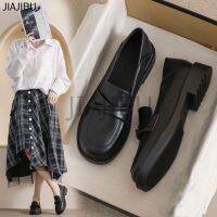 Size 35-43 Korean Fashion Platform Mary Shoes 42 Non-slip Round Toe School for Teenage JK Uniform British Soft Bottom Student Leather Commuting Peas