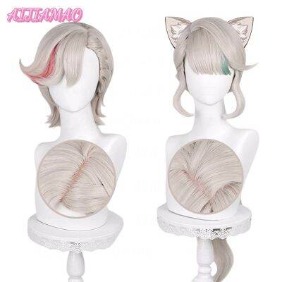 Genshin Impact Fontaine Wig Lynette Cosplay Wig Lyney Cosplay Anime Cosplay Wigs Heat Resistant Synthetic Wigs