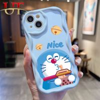 เคสป้องกัน Y33S VIVO Y21 Y51 Y95 Y21S Y31 T1 Y21T Y55กล้องซิลิโคน Y33T Y35เคสนิ่มใส่โทรศัพท์ Y21A Y91C การ์ตูนมีสไตล์ Y75คลื่นครีมโดราเอมอนปกป้องฝาหลัง