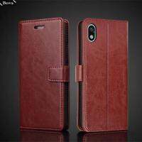 เคสโทรศัพท์ฝาปิดมีช่องใส่บัตรเคสสำหรับ Sony Xperia Ace Iiii/ Xperia Ace 3 Ace3หนัง Pu แบบฝาพับหนังย้อนยุคทรงกระเป๋าสตางค์เคสพอดีตัว