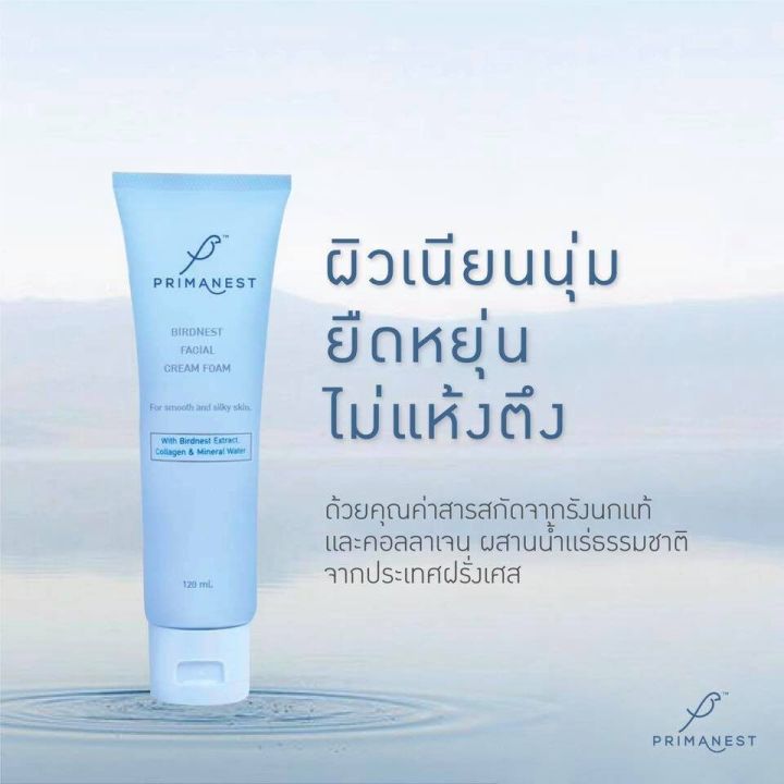 primanest-พรีมาเนสท์-เบิร์ดเนสท์-ไบรท์-เเบมบิน่า-เฟเชี่ยล-ครีม-โฟม-120-มล