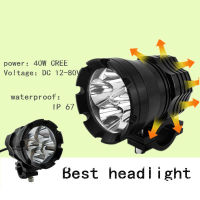 Universal 4 LED Headlight LED Motorcycle Motorbike Scooter Spotlight Waterproof Fog Spot Motos Bulb