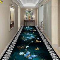 Chinese Style Corridor Aisle Car Ho Ho Stairs Non-Slip Floor Mats Home Entrance Car Custom Corridor Long Car