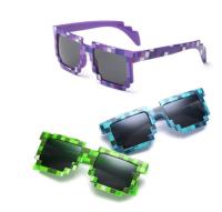 【YF】۩♘  Sunglasses Adults Kids Game Minecrafter Mosaic Glasses Children