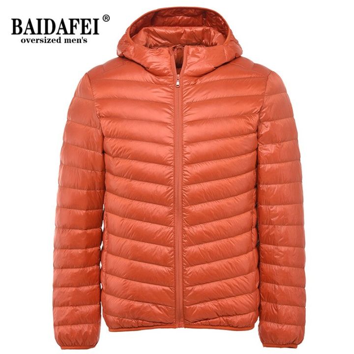 zzooi-plus-size-8xl-9xl-10xl-11xl-jacket-2021-spring-qutumn-mens-lightweight-water-resistant-packable-hooded-puffer-jacket-orange