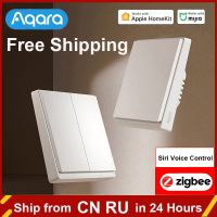 Original 2023 Aqara Smart Wall Switch E1 Zigbee 3.0สวิตช์ไฟไร้สายหมายเลขNeutral Fire Wire สำหรับ Mi Home APP Homekit