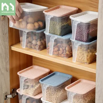 Storage Containers for Food Square Transparent Sealed Box Kitchen Grain  Storage Tank Snack Dried Fruit Storage Jar Accessories - AliExpress