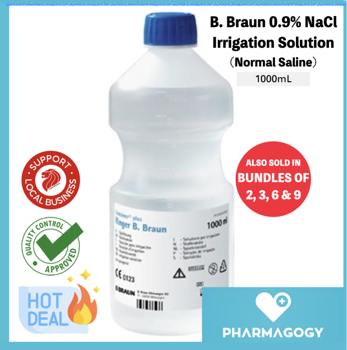 B. Braun 0.9% NaCl Irrigation Solution (Normal Saline) 1000mL, B Braun ...