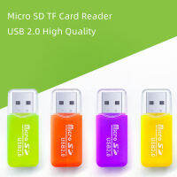 USB 2.0 Micro SD TF Card Reader Universal Flash Memory Card Reader อะแดปเตอร์พกพาขนาดเล็กสำหรับคอมพิวเตอร์แล็ปท็อปสีสุ่ม