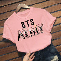 NEW เสื้อยืดลำลอง เสื้อยืดกองทัพเคป็อป Bangtan Boys,เสื้อยืดสไตล์เกาหลีฮาราจุกุอินสตาแกรม เสื้อยืดผ้าฝ้ายแท้