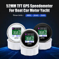 HD กันน้ำ LCD ดิจิตอล52มม. GPS Speedometer เครื่องวัดระยะทางหน้าจอ TFT TRIP Display 999 MPH Knot Kmh พร้อมเสาอากาศ GPS