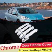 【Free-delivery】 vivovivo สำหรับ Toyota Prius C Aqua 2011 2012 2013 2014 2015 2016 2017 2018 2019ฝาครอบที่จับประตูชุบโครเมียมฝาครอบอุปกรณ์เสริมหมวกรถ