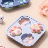 ซิลิโคนกล่องน้ำแข็งกรงเล็บแมว 4 หลุม Ice Tray Ice Cube Mold  Silicone Ice Tray Ice Cube Mold