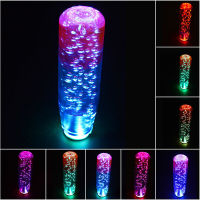 1X ไฟ LED RGB Shift Knob Stick คริสตัลสีม่วง Blue Bubble Gear Shifter 20CM