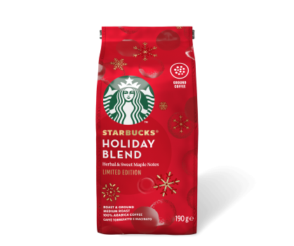 Starbucks Holiday Blend Limited Edition Medium Roast Ground Coffee 190g