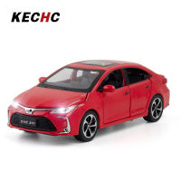 KECHC ประณีตจำลองอัลลอย1:32 Toyota Corolla ครอบครัวรถโมเดลตกแต่งเสียง Force ควบคุมเด็กดึงกลับรถของเล่น