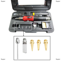 Super 5pcs HS-1115K butane Gas soldering Iron Kit ชุดอุปกรณ์เชื่อม Torch PEN TOOL