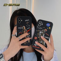 C-SAW กรณี iPhone 12 11 Pro MAX SE 2020 X XS 6 6S 7 8 Plus เคสใส่โทรศัพท์เลนส์กล้องถ่ายรูป Protector นุ่ม TPU Cover NASA กรณีซิลิโคน