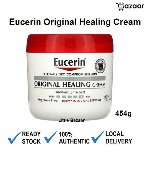Eucerin Original Healing Cream, For Extremely Dry, Compromised Skin, Fragrance Free (454g) Lazada