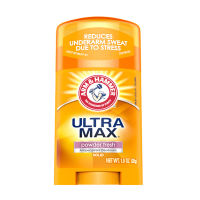 Arm &amp; Hammer Ultra Max "Powder Fresh" Antiperspirant Deodorant Solid Stick 28g ผลิตภัณฑ์ลดเหงื่อและระงับกลิ่นกายชนิดแท่ง กลิ่นพาวเดอร์ เฟรช