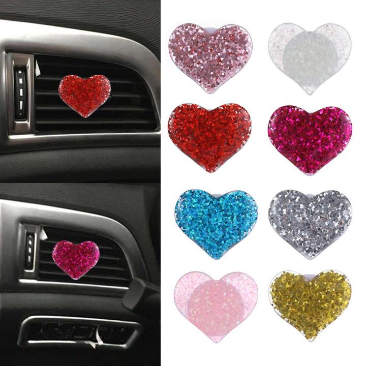 🔥🔥【COD+IN STOCK】 Gift For Friend Gold Color Auto Aroma Diffuser Rose Red  Color for Car Air Freshener Air Vent Clip Heart Shape Car Aroma Diffuser