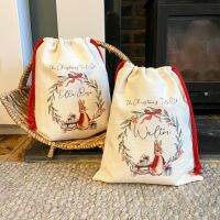 Personalised Santa Sack Christmas Stocking Cartoon Rabbit Animal Christmas Christmas Eve Box First Christmas Gift