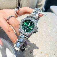 famous brand green watch light luxury diamond-encrusted water ghost fashion niche quartz ladies casual women