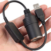 Car Lighter Socket USB 5V To 12V Converter Adapter Wired Controller Plug Connector Adapter Auto Interior Essories