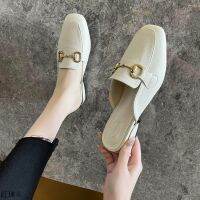 Btou s-slippers womens summer 22 summer new lazy er flat thick-heeled sgle shoes s-slippers