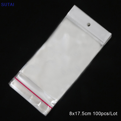 💖【Lowest price】SUTAI ถุงบรรจุภัณฑ์พลาสติกใสขนาดเล็กปิดผนึกได้สำหรับเครื่องประดับสร้อยข้อมือแหวนจัดเก็บข้อมูล100ชิ้น