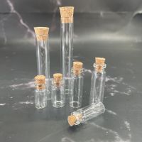 1pcs 0.5/1/1.5/2/2.5/4/5ml Christmas Wish Bottle Small Empty Clear Cork Glass Bottles Vials For Holiday Wedding home Decor Gifts