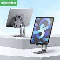 【digitizer】 Rocoren ที่ตั้งโทรศัพท์บนโต๊ะปรับได้แกนสองด้านขาตั้งแท็บเล็ตโลหะอเนกประสงค์สำหรับ iPhone 14 iPad Pro Air Samsung Xiaomi