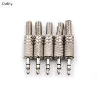 Dolity 5pcs 3.5MM 3ขั้วหูฟัง AUDIO JACK MALE plug soldering CONNECTOR